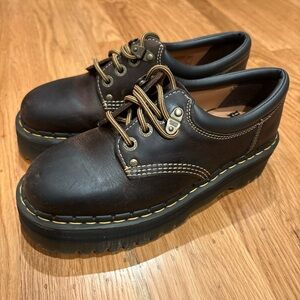 Dr. Martens Arc Crazy Horse Leather Platform Casual Shoes